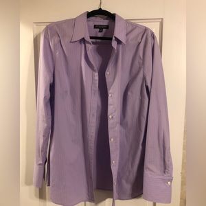 Banana Republic lavender pinstripe long sleeve button up; size 14